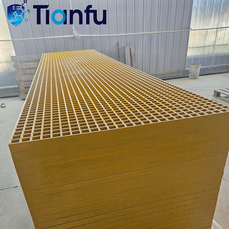Fiberglass FRP GRP Grating Trench Cover Walkway Lid FRP Cover Molded