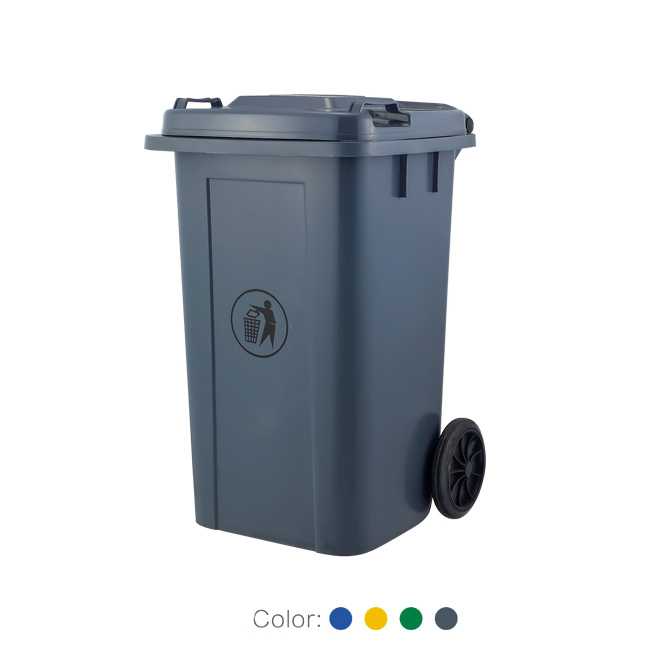 Уличный мусорный бак 100 л с колесами