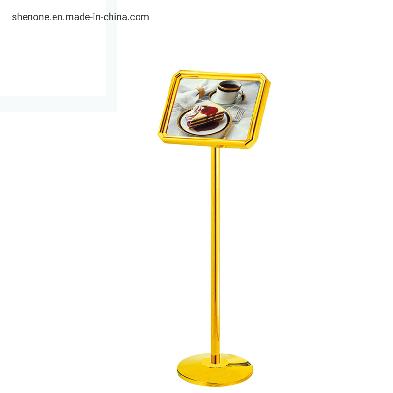 Shenone A4 Silver/Black Heavy Duty Pedestal Poster Sign Stand