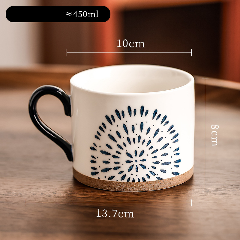 Elegant Retro-Inspired Floral Coffee Cup for Daily Use