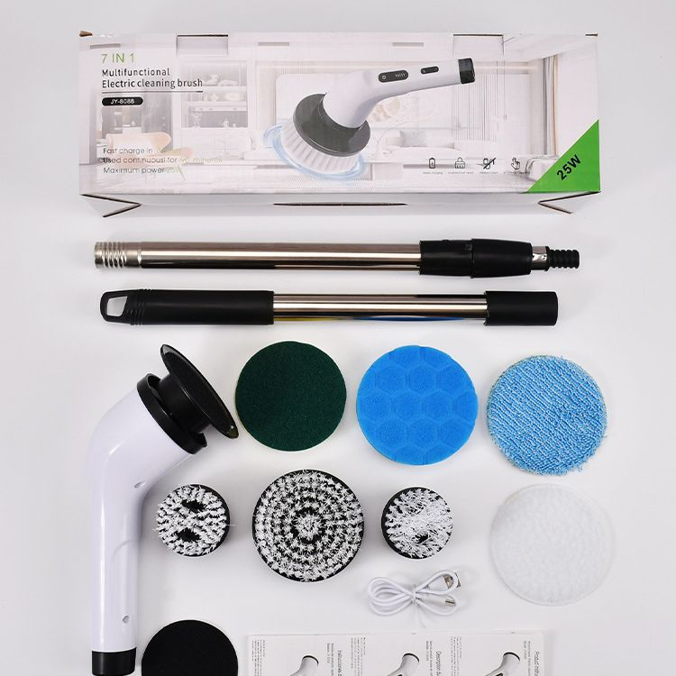 Cleaner Multi-Functional Electric Cleaning Brush 9-in-1 Adjustable Length Dual-Use Brush Household Cleaning
