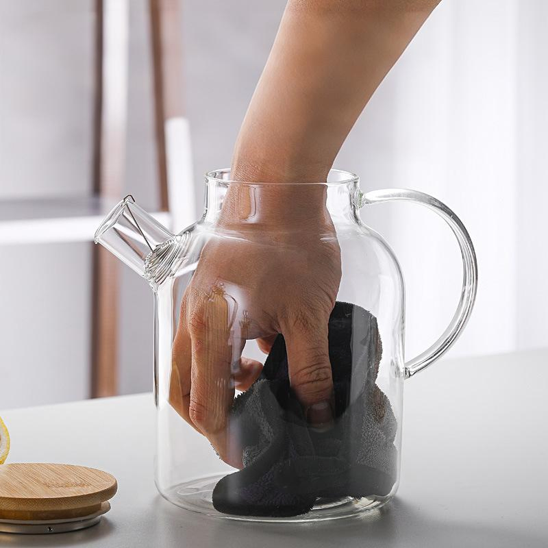 Large Capacity Borosilicate Glass Pitcher Juice Water Carafe Heat Resistant