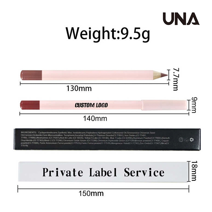 24 Colors Pink High Pigment Beauty and Personal Care Waterproof Long Lasting Wood Creamy Lip Liner Pencil Private Label