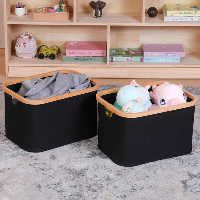 Linen Storage Bin for Bedroom Dirty Clothes Towels Blankets Toys