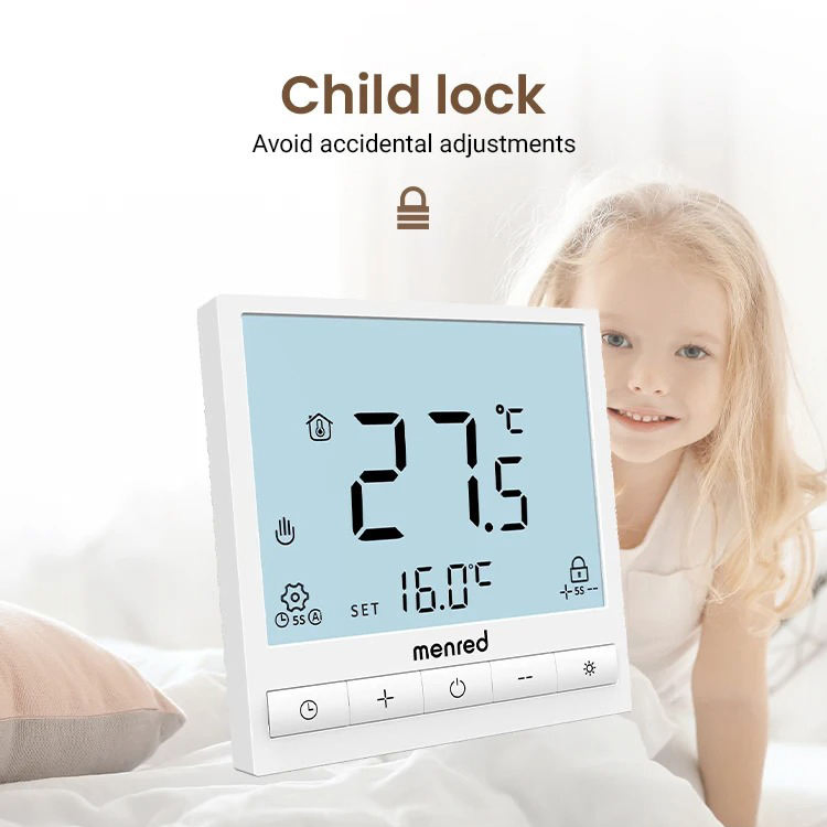 Menred Hydronic Floor Heating Room Diqital Programmable Thermostat