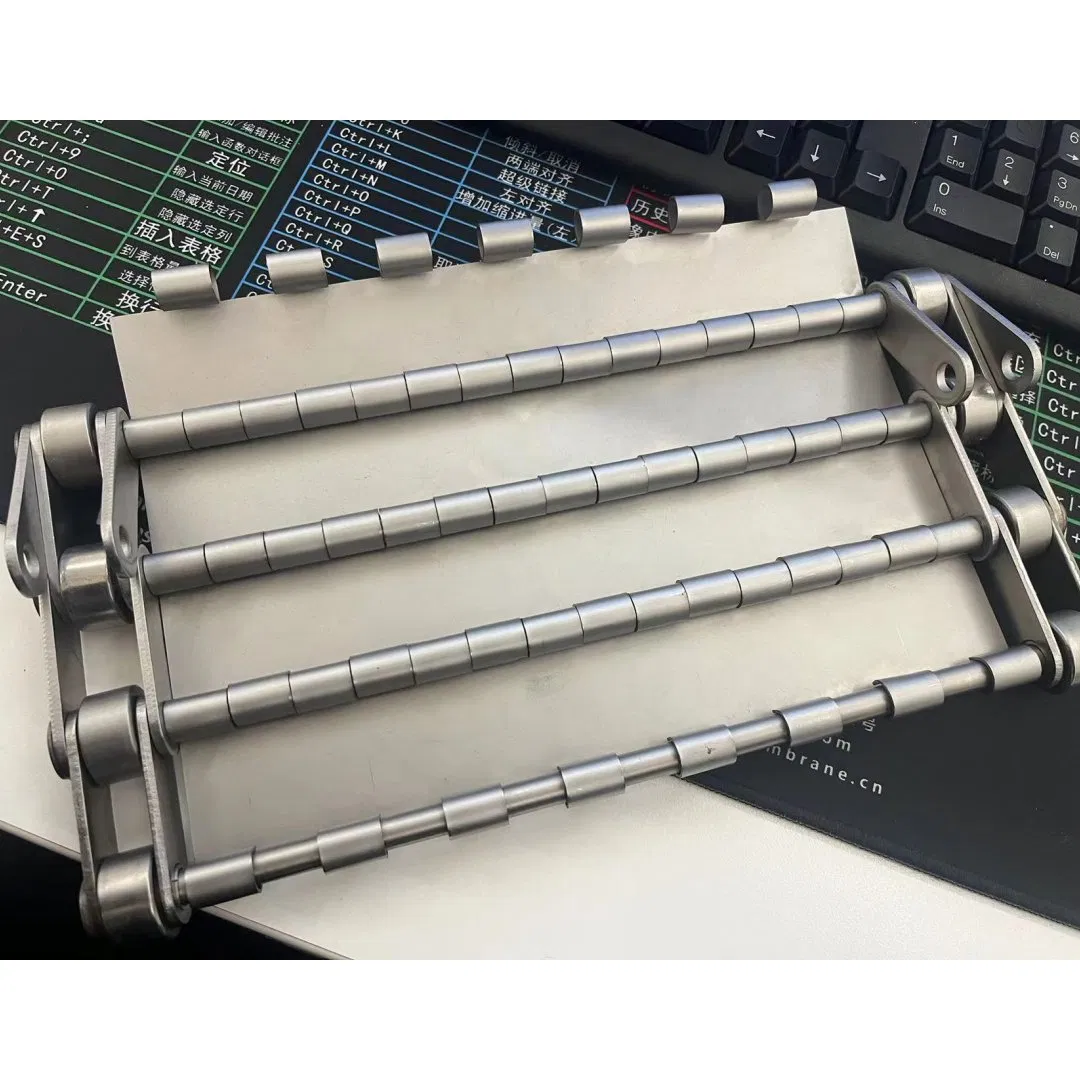 Hinged Chain Slat Factory Price CNC Machining Stainless Steel Chain Plate for Industrial Sewing Machine