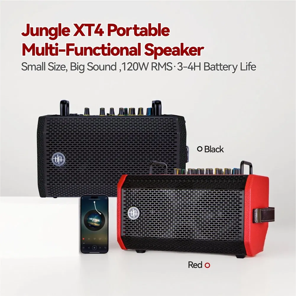 Chordio Xt4 Electric Portable Bluetooth Power AMP Guitar Amplifier Speaker with Dual Tweeters and Woofers for Balanced Sound