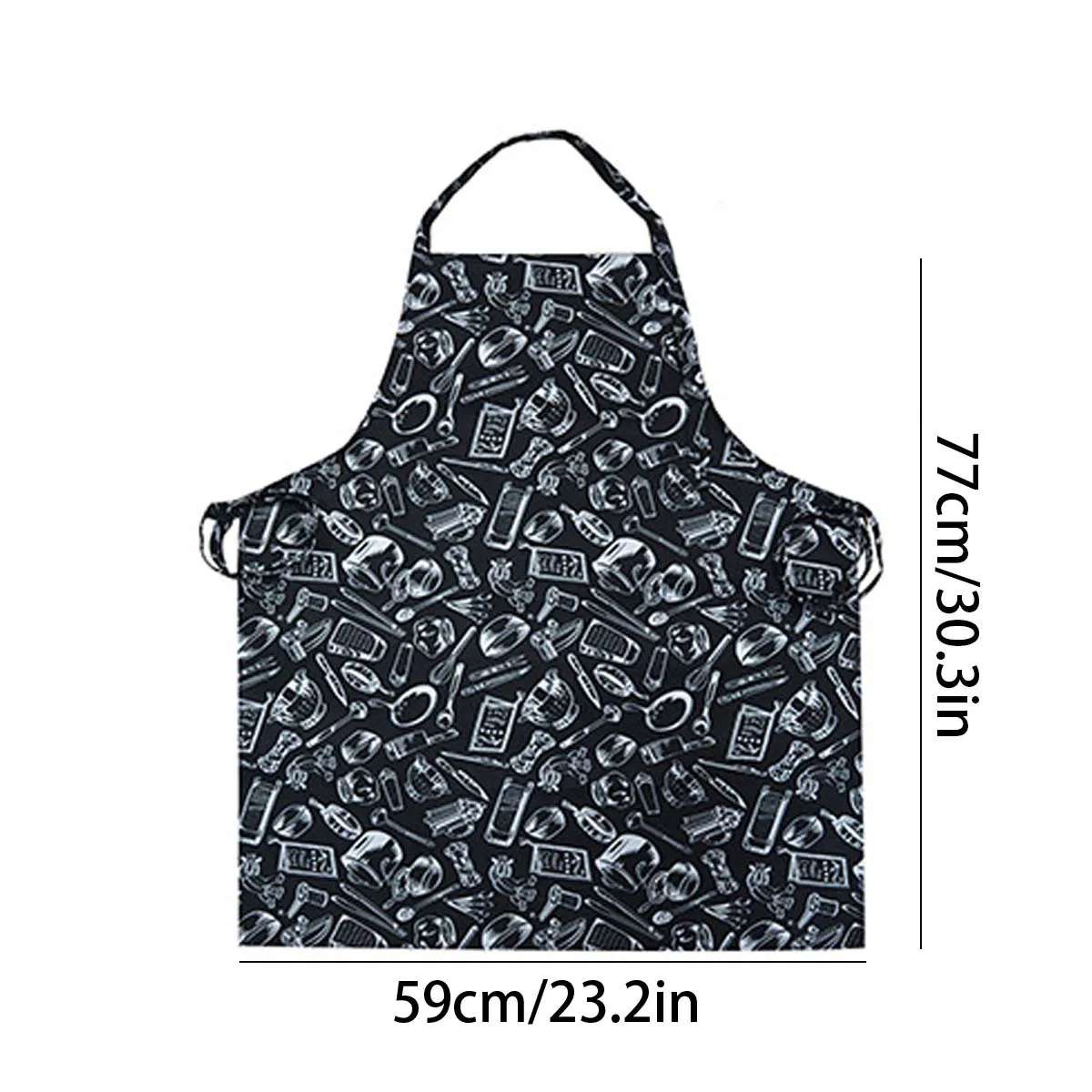 Chef's Apron, Hotel Restaurant Kitchen Chef's Work Apron, Coffee Shop Long Neck Anti-Stain Apron