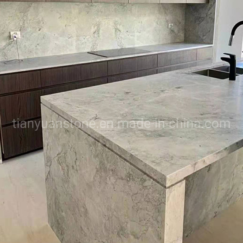 Natural White Macaubas Calacatta Giotto Quartzite Kitchen Countertop