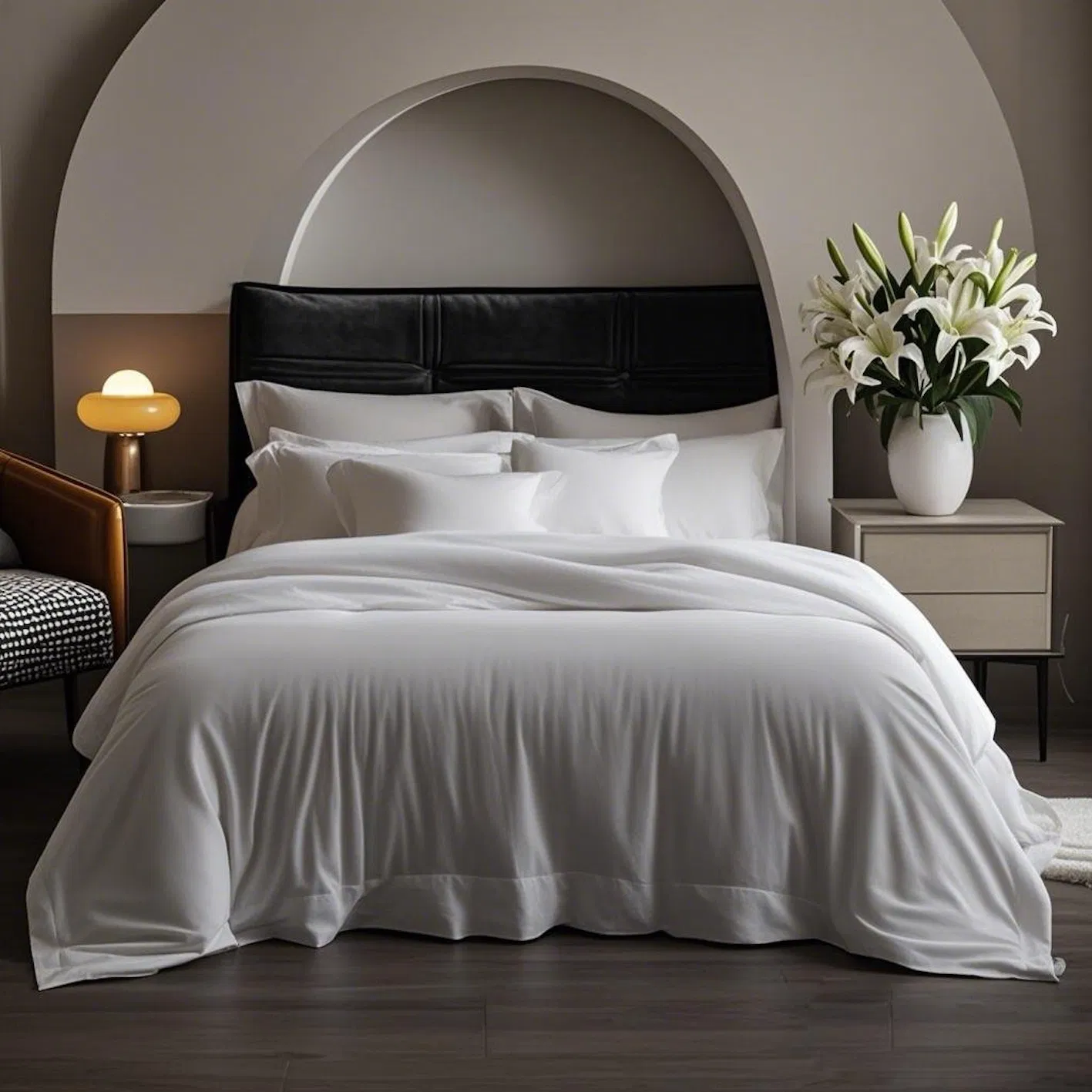 White 200tc Cotton Quilt Cover Bed Sheets Fiver-Start Hotel Bed Set Guangdong Customized Home Textile ODM/OEM Logo Factory Price Bedding Set