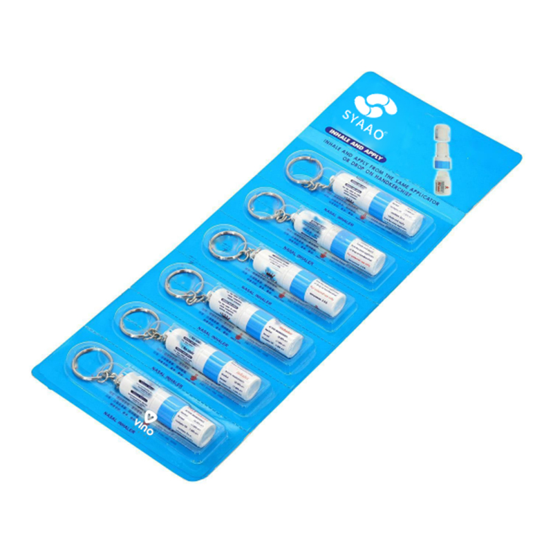 Essential Oil Aromatherapy Aluminum Blank Nasal Inhaler with Wicks