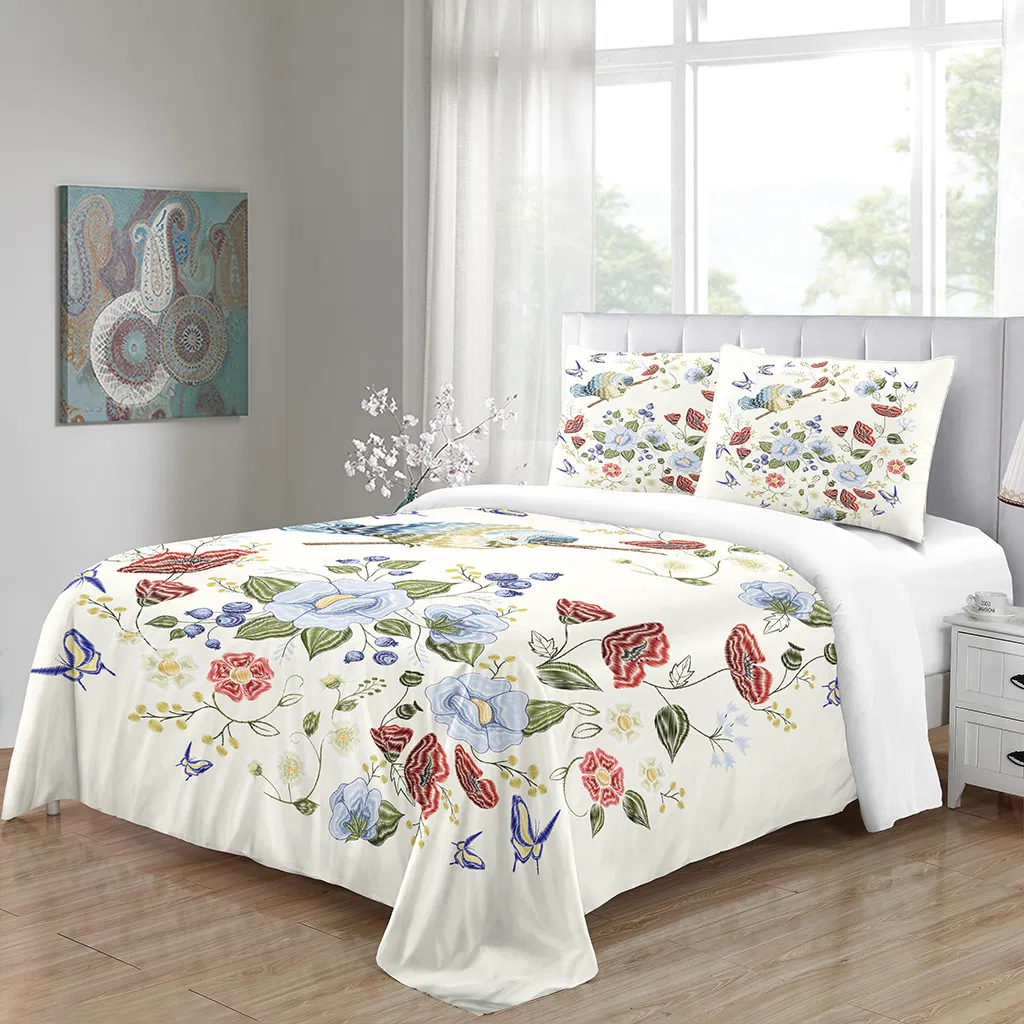 Comforter Cover Full Size Garden Aesthetic Reversible Striped Bedding Sets, 3 Piece Full Bed Boho Comforter Cover Duvet Cover Set