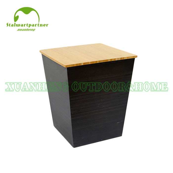 Бамбуковая корзина для мусора прямоугольная