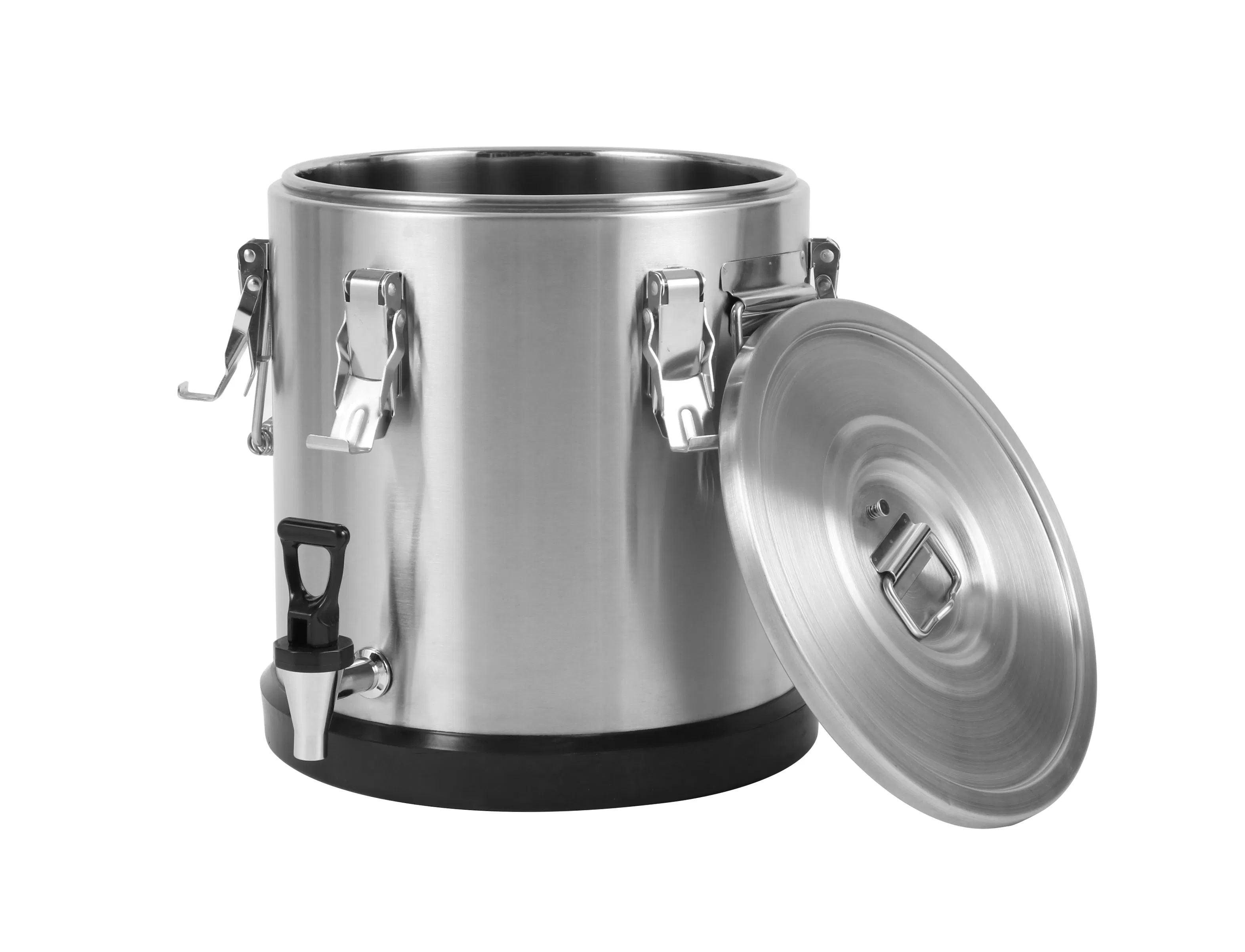 Stainless Steel Insulated Soup & Tea Barrel Transport Container with Dispensing Tap