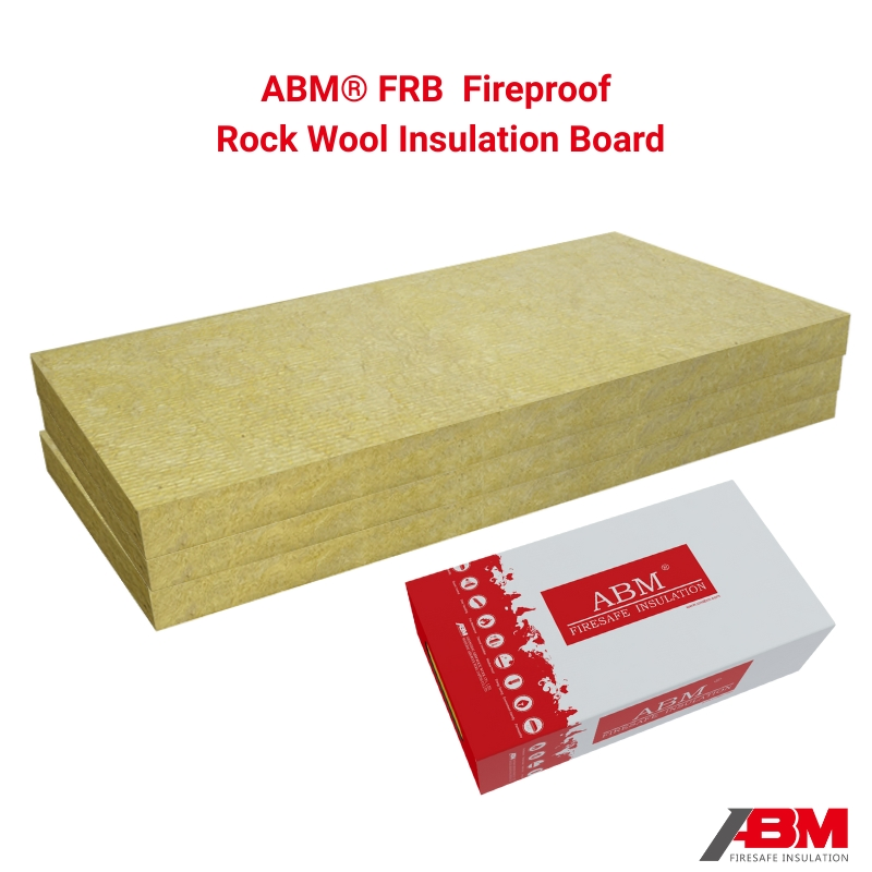 Abm® Frb 140kg/M³ Density 1000℃ Melting Point Fireproof Rock Wool Board