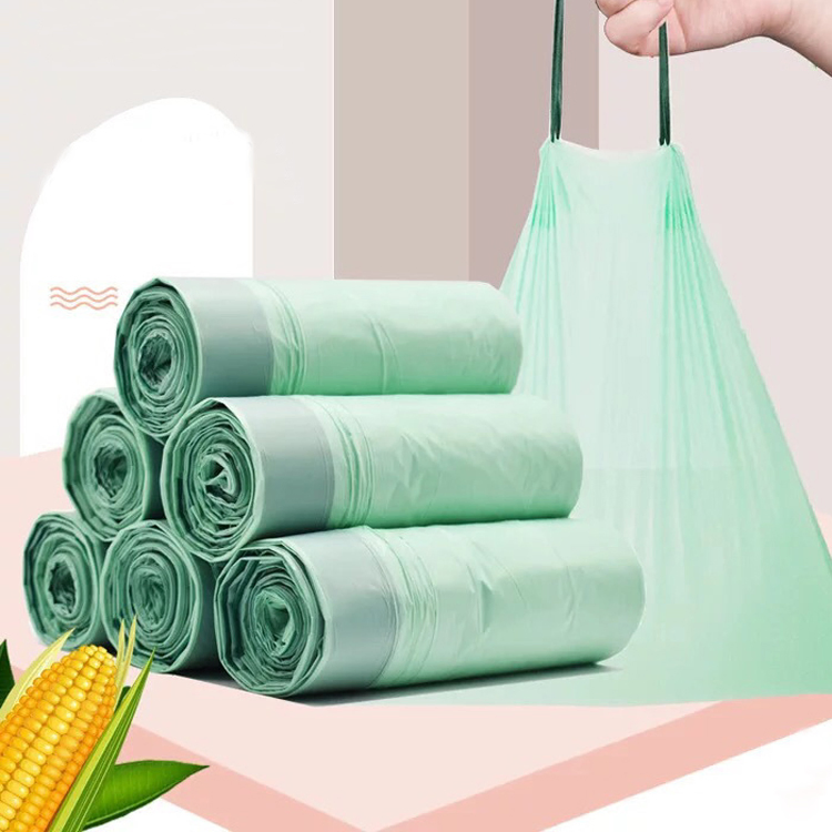 Biodegradable Waste Bag Drawstring Garbag Bag Custom Plastic Bag Compostable Bag