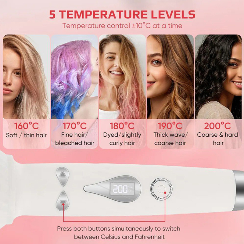 Hot Sale Ceramic Coated Portable 3-in-1 Automatic Curler for Hotel and Household