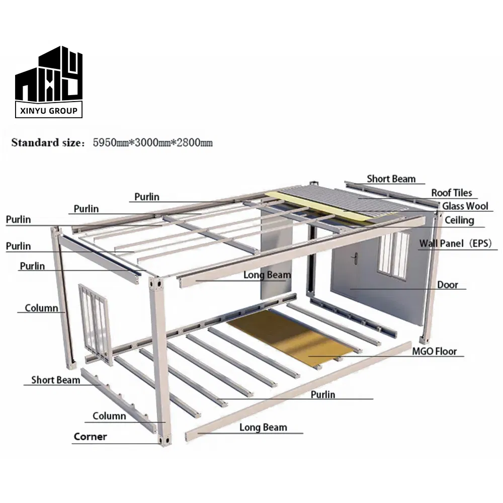 2 Storey Light Outdoor Quick Build Villa Modular Home Detachable Container House