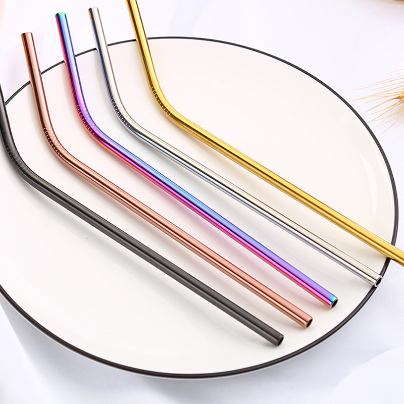 Factory Supply Food Grade Reusable Stainless Steel Metal Drinking Straws