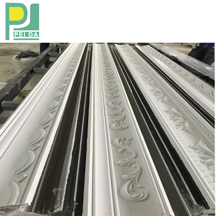 New Pop Design Fireproof Rose Gypsum Cornice Fiber