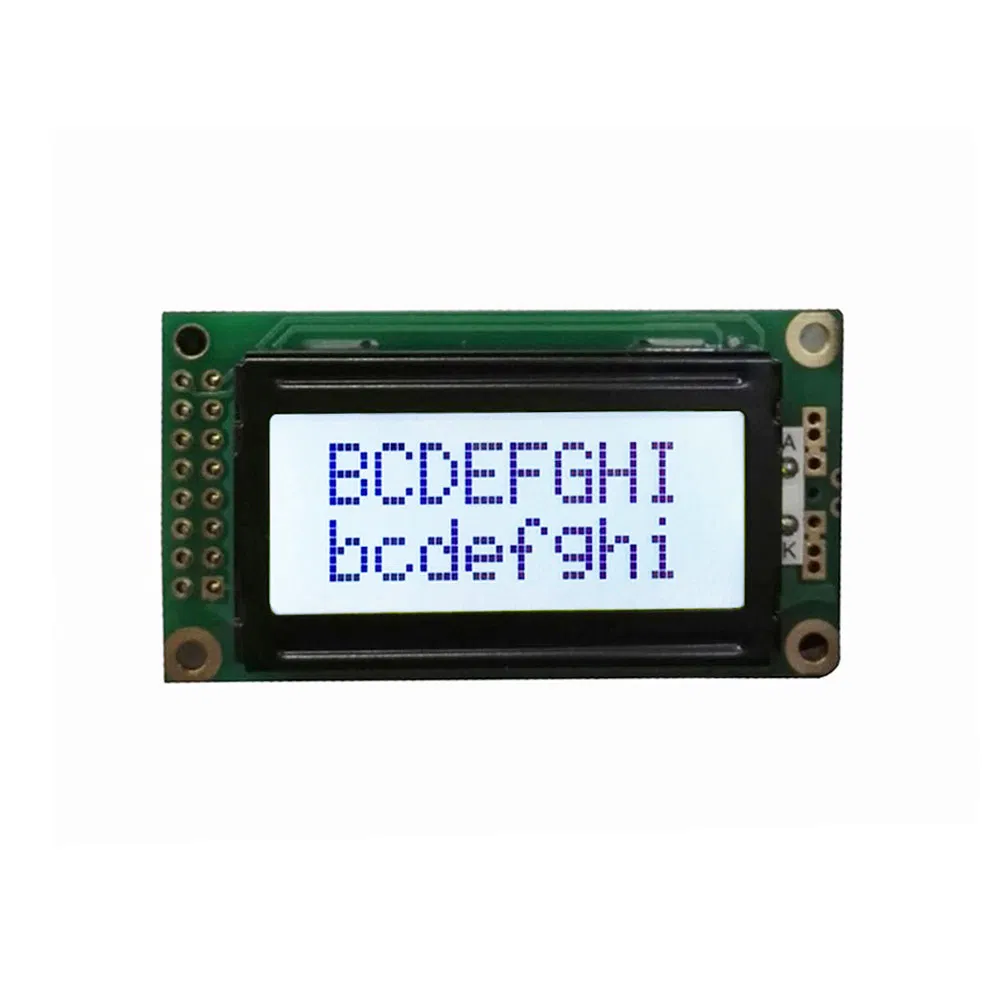Small Size Monochrome Module 0802 Character 8X2 LCD Display