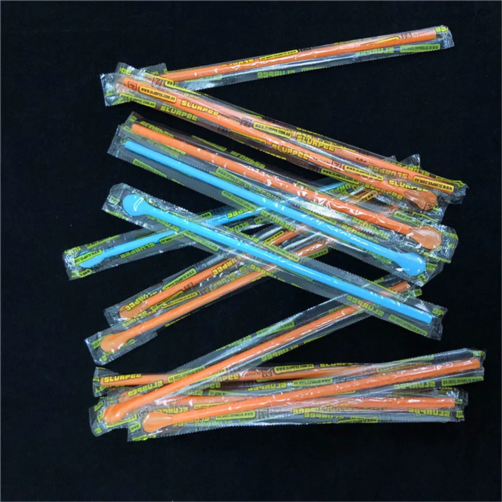 Wholesale Natural Plant Material Food Used Biodegradable Individual Packing PLA Spoon Straw for Drinking