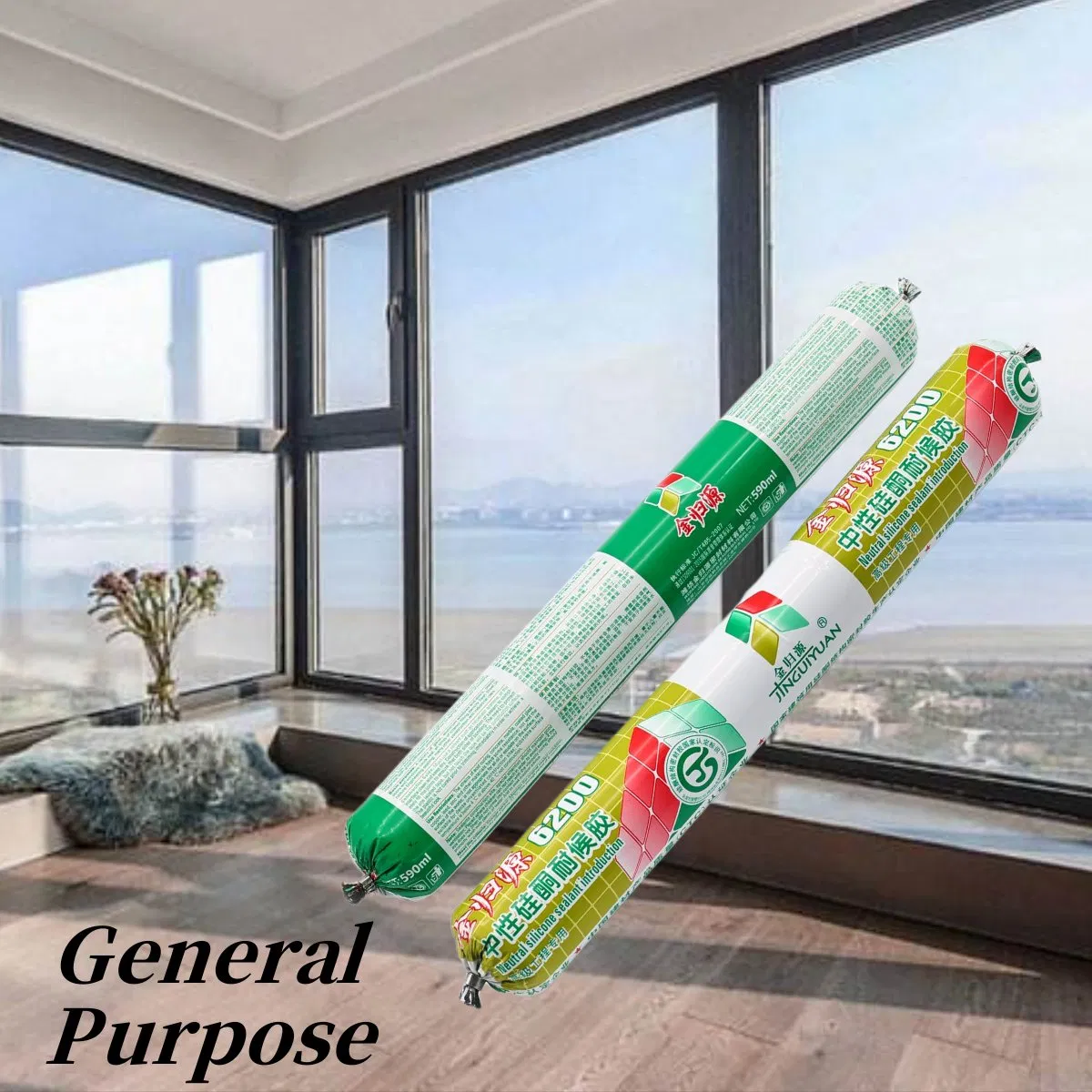 Low Odor Weather Resist Neutral Silicone Sealant Caulk for Windows and Doors