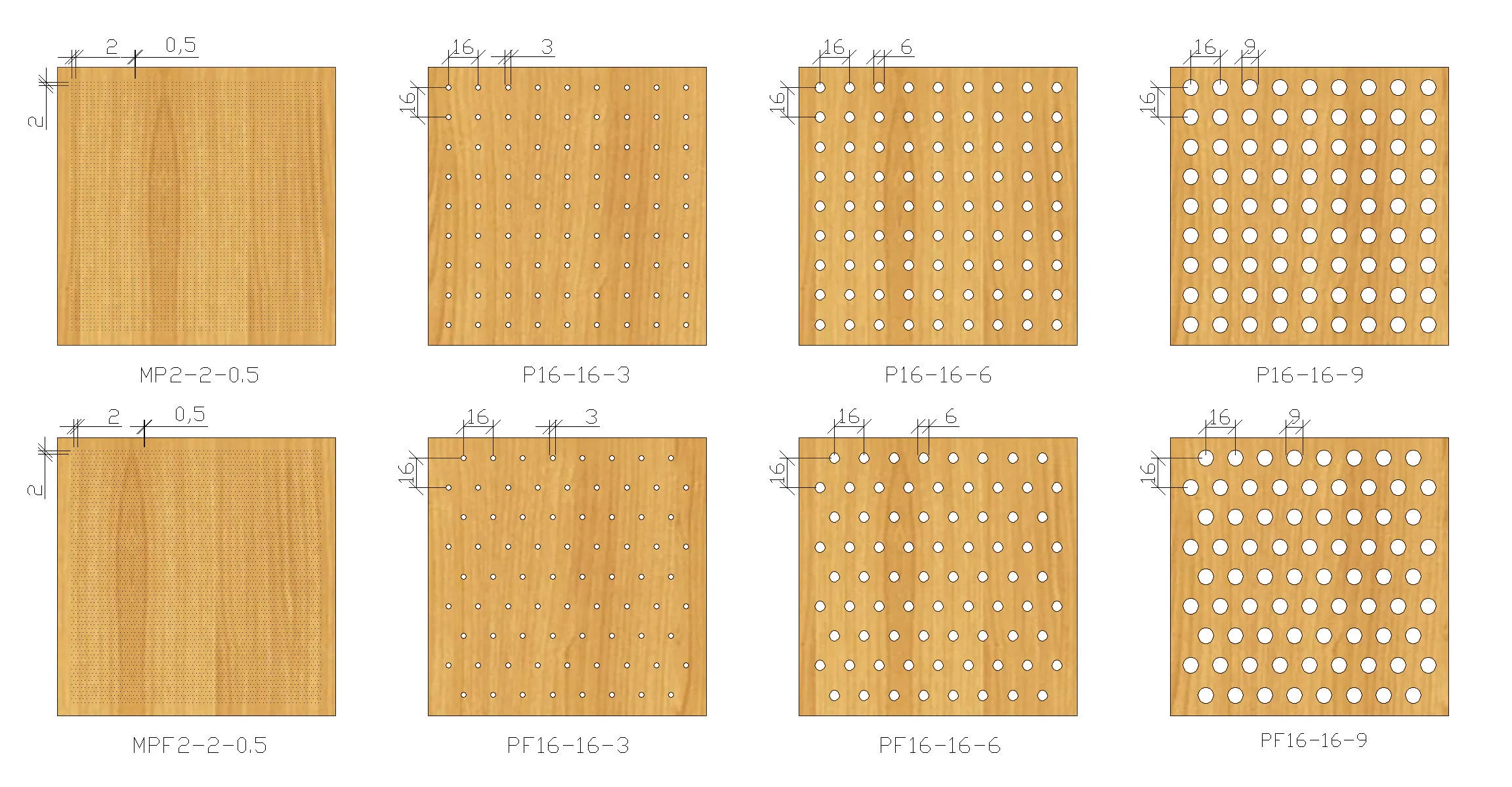 AG. Acoustic Interior Acoustical Design Wooden Perforated Sound Absorption Ceiling Tile