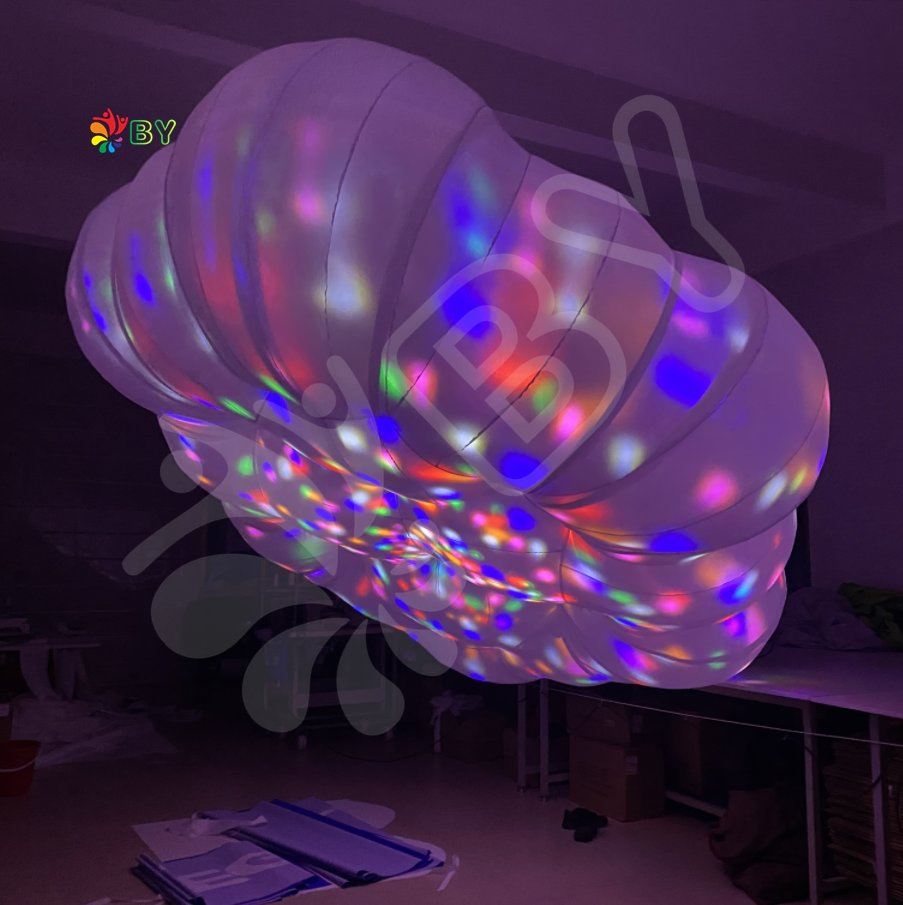 Cheap Ceiling Air Balloon Cloud with LED Lights Lighting Inflatable Hanging Cloud Balloon Inflatable Hanging Cloud