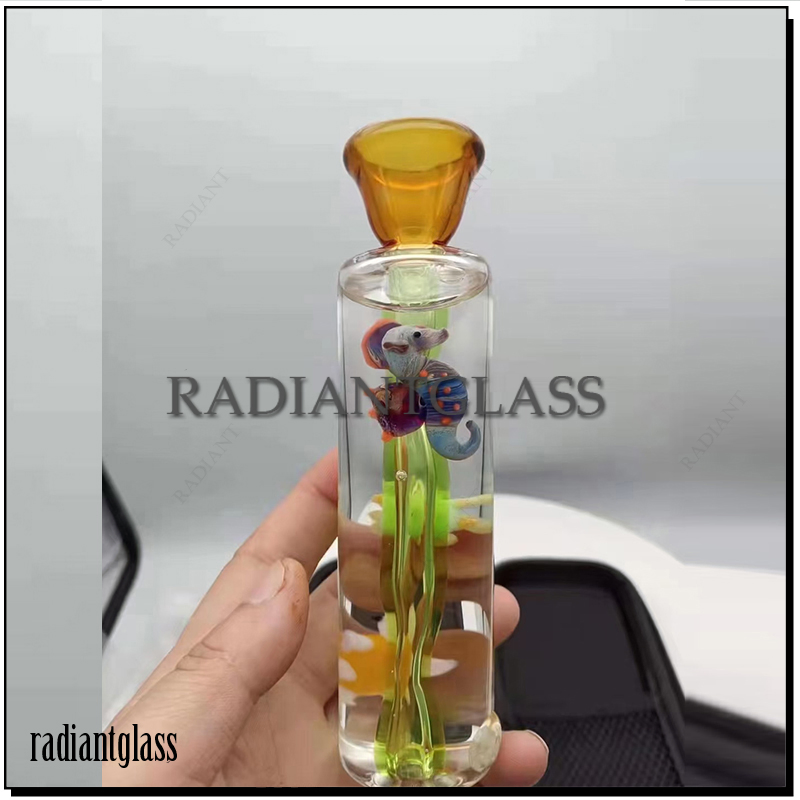 Oil Glycerin Smoking Pipes Coil Freezable Glass Water Pipes