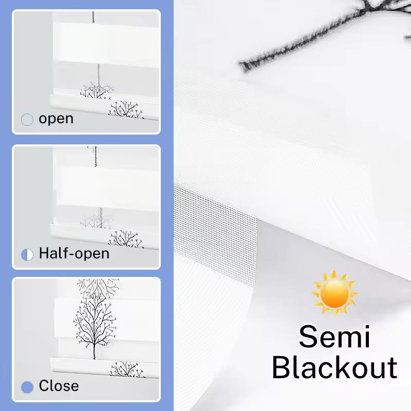 Electric Automatic Smart Zebra Blinds in Blackout Power Blinds with Power Supply for Bedroom Living Office Meeting Room