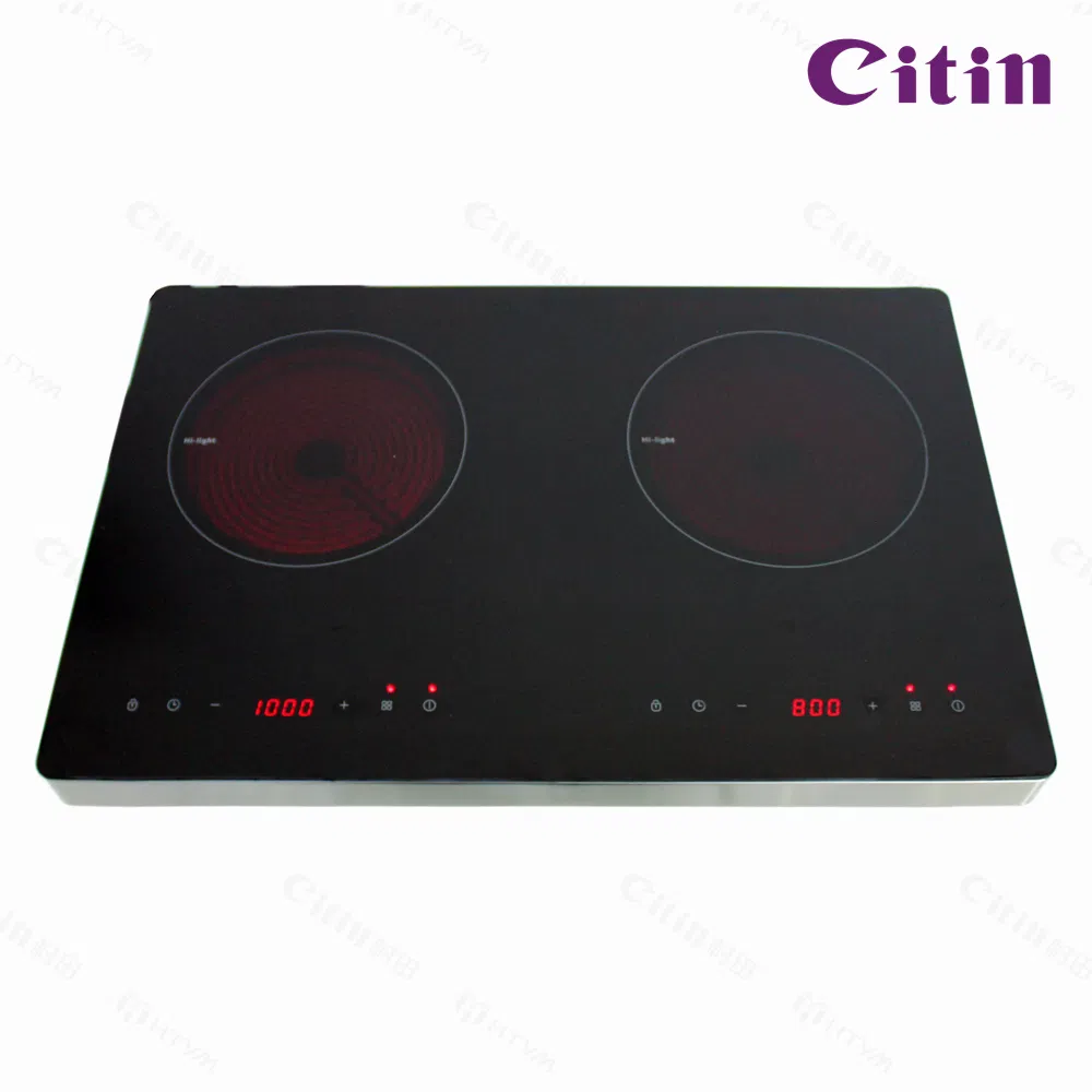 Sensor Touch Electric Double Ceramic Hob with High Power Capacity
