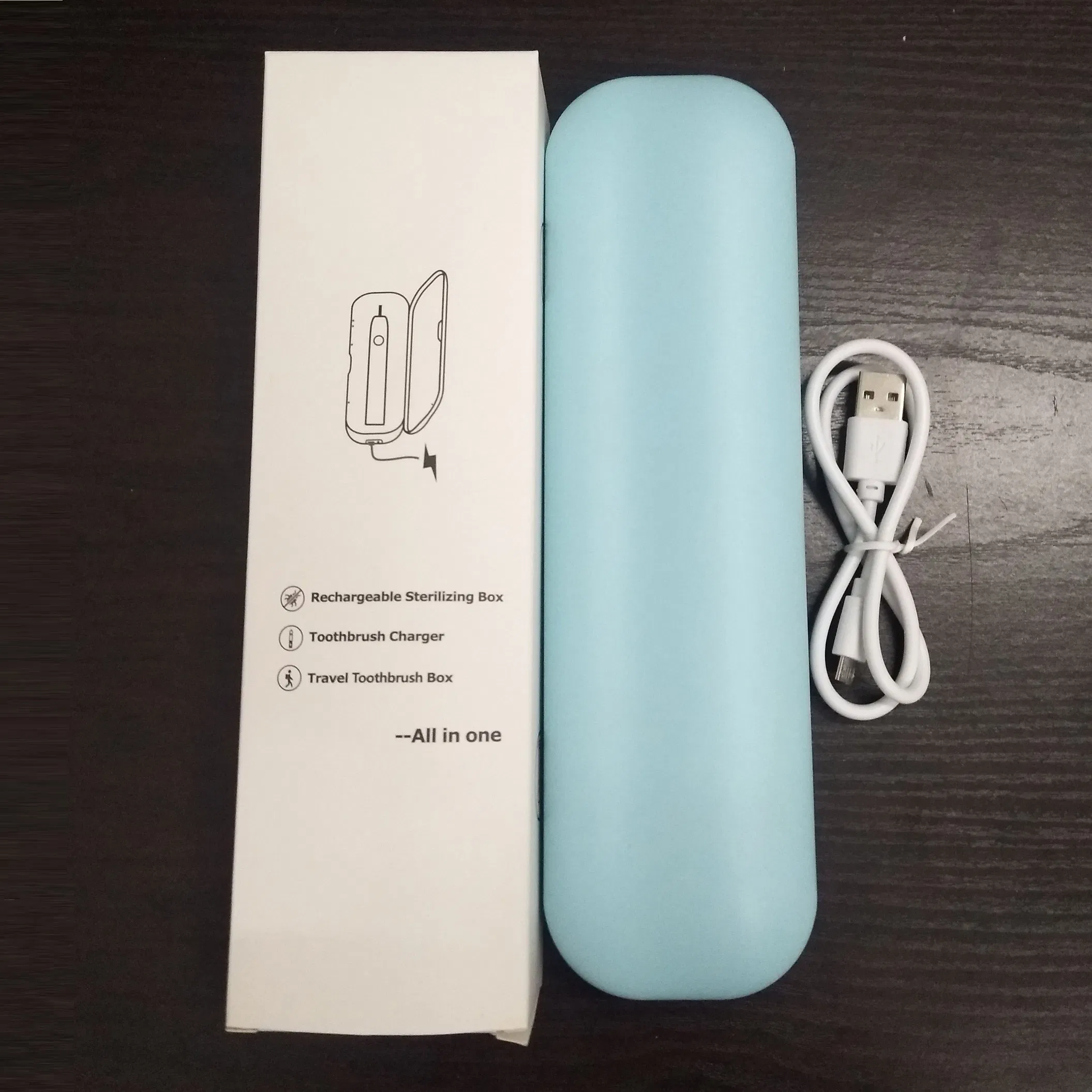 B15 Rechargeable Waterproof UV Toothbrush Sanitizer with Toothbrush Head Cover Case Travel