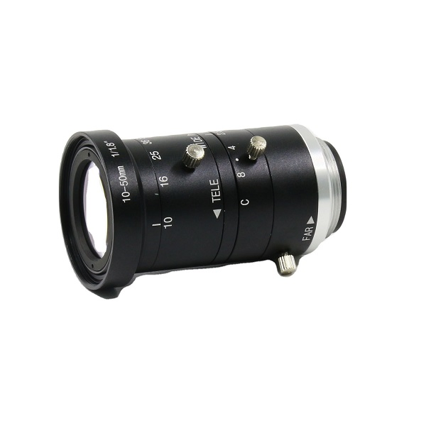 1/1.8" 8MP 10~50mm F2.8 C-Mount Zoom Industrial Camera Machine Vision Lens