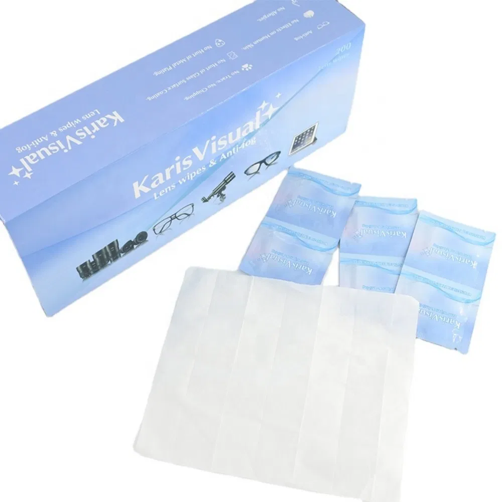 OEM Lens Cleaning Wipes Cleaning Glasses Individual Package Free Sample Glasses Cleaner Cleaning Wet Wipes