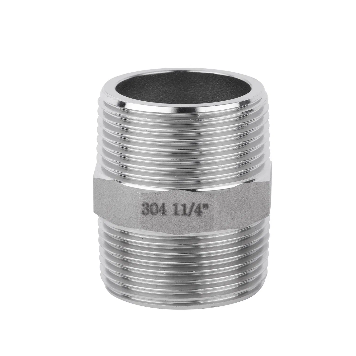 304 Stainless Steel Hex Nipple with Thickened Compressible Gasket (can withstand pressure 60 kg)