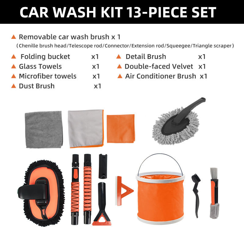 Professional Chenille Car Wash Brushes for Interior and Exterior