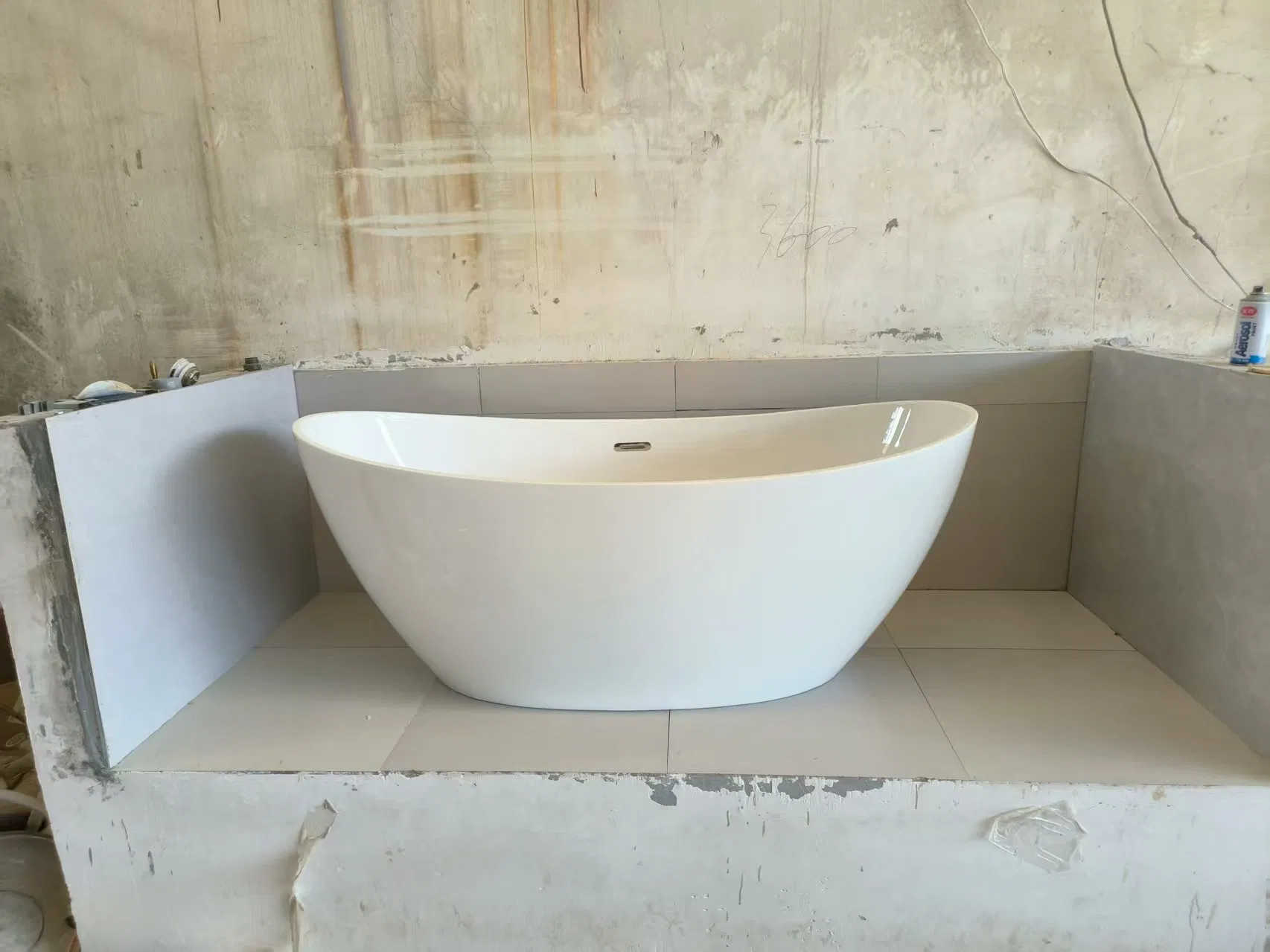 China Factory Wholesale 1500mm, 1600mm, 1700mm Double Slipper Freestanding Acrylic Bathtub