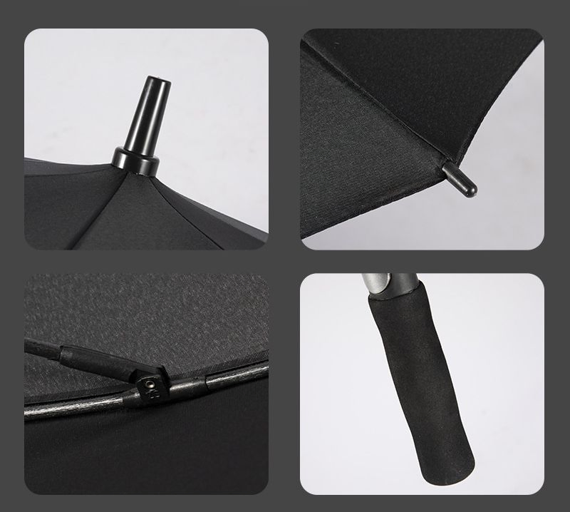 Большая прямая зонт-трость с логотипом, ветроустойчивая