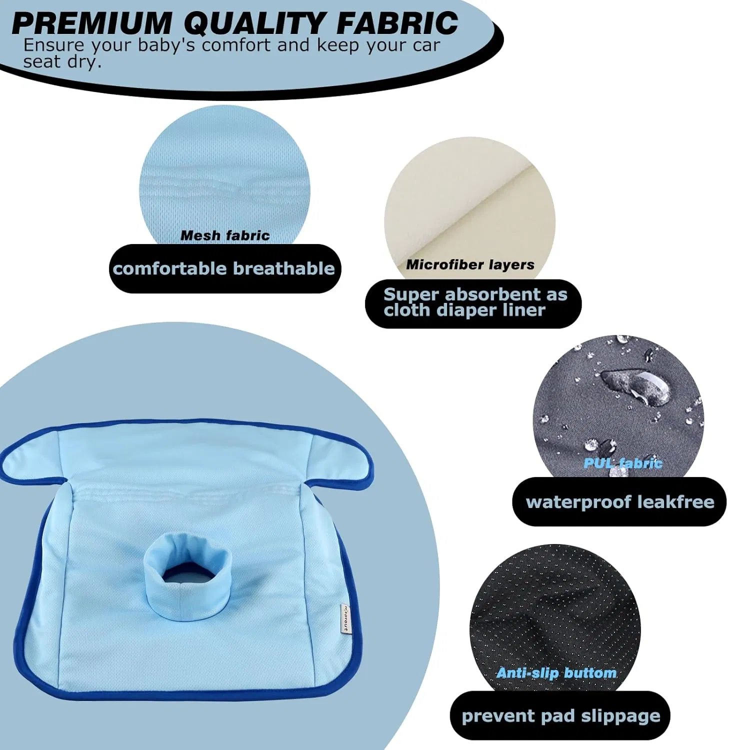 Strollers Bouncers Car Seat Pad Baby Toilet Training Seat Covers Washable Cover Potty Piddle Pads for Toddler