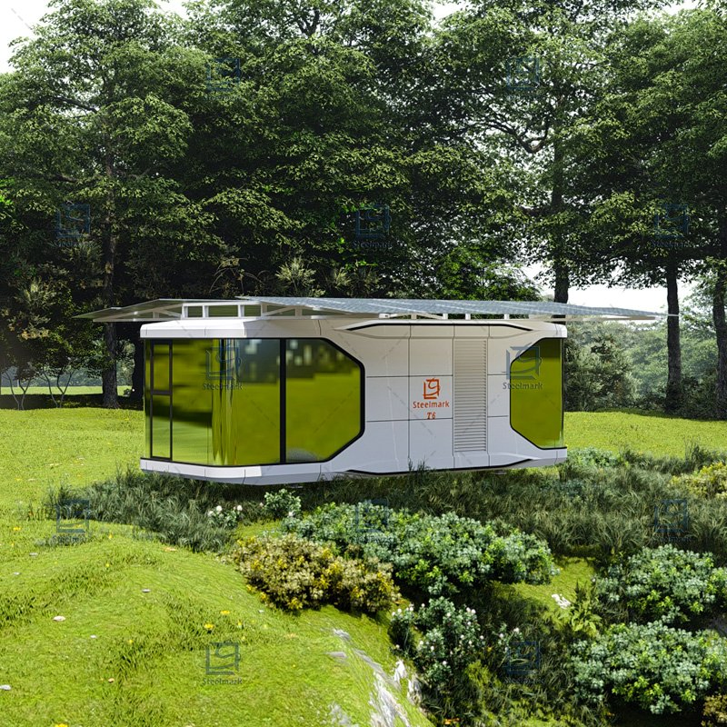 Hollow Tempered Glass Prefabricated House New Energy Super Luxury Container House Solar Capsule Room