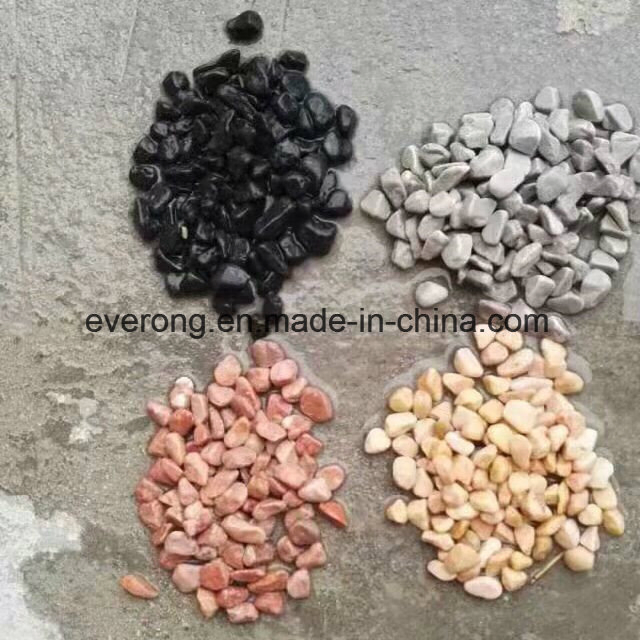 Natural Stone Pebbles Aggregates Mixed for Landscape Construction Project