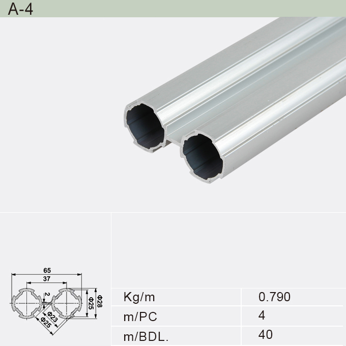Double Aluminium Alloy Pipe / Pipe and Joint System (A-4)