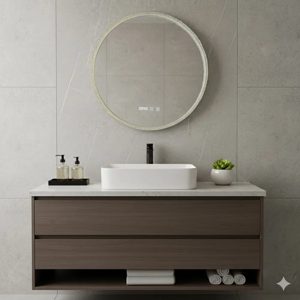 Умное зеркало для ванной с сенсорным экраном и напоминаниями