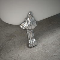 Акриловая угловая ванна с гидромассажем и металлическими ножками