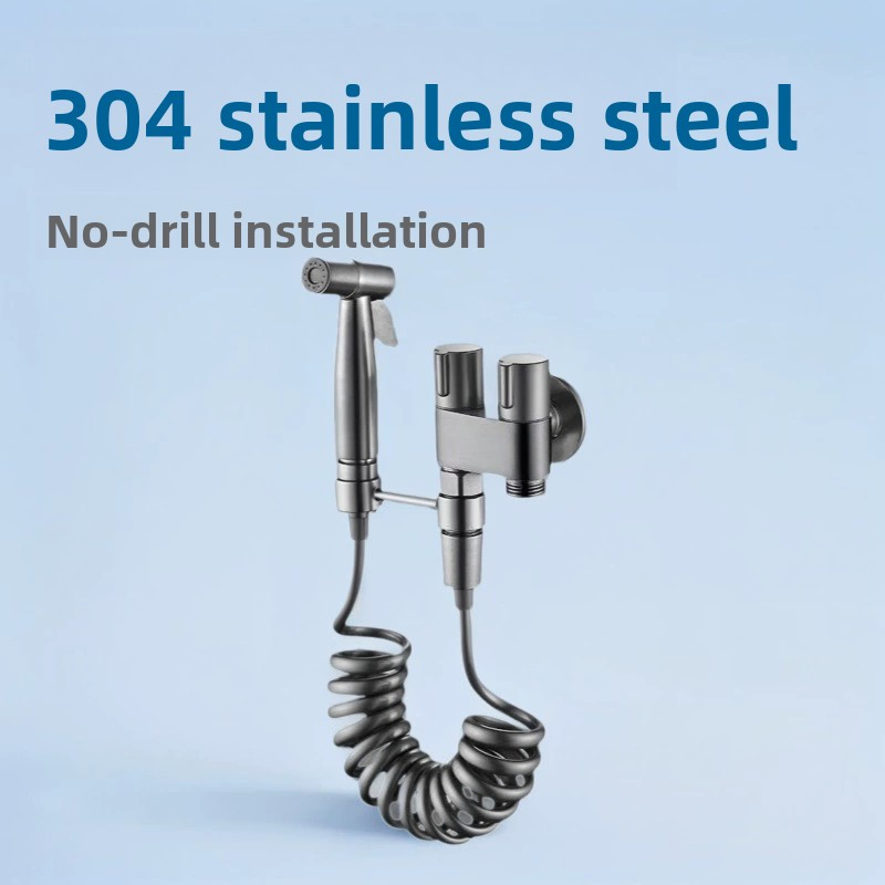 Heavy Duty Stainless Steel Bidet Sprayer Set with High-Pressure Nozzle