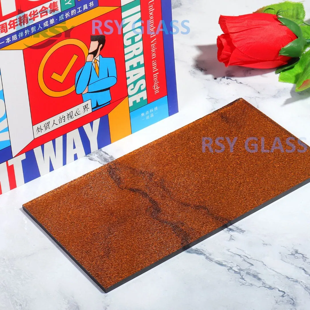 Golden Bronze Color Nashiji Pattern Glass for Whole Sale