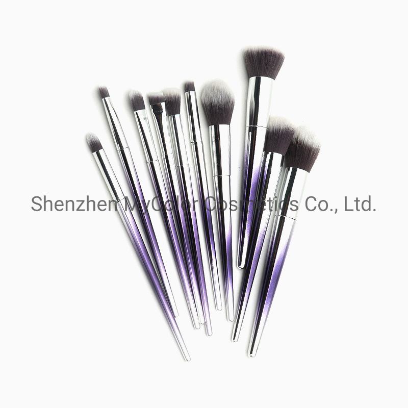 China OEM & ODM Makeup Brushes Factory 10PCS Powder Eyeshadow Kabuki Brush Tool