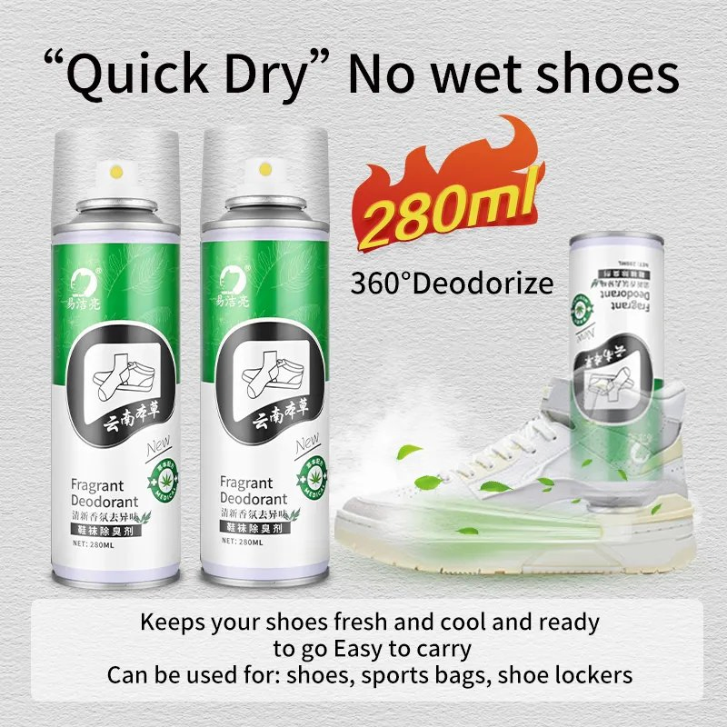 Wholesale Sneaker Shoe Deodorizer Spray Shoe and Shock Deodorant Spray for Shoes and Socks