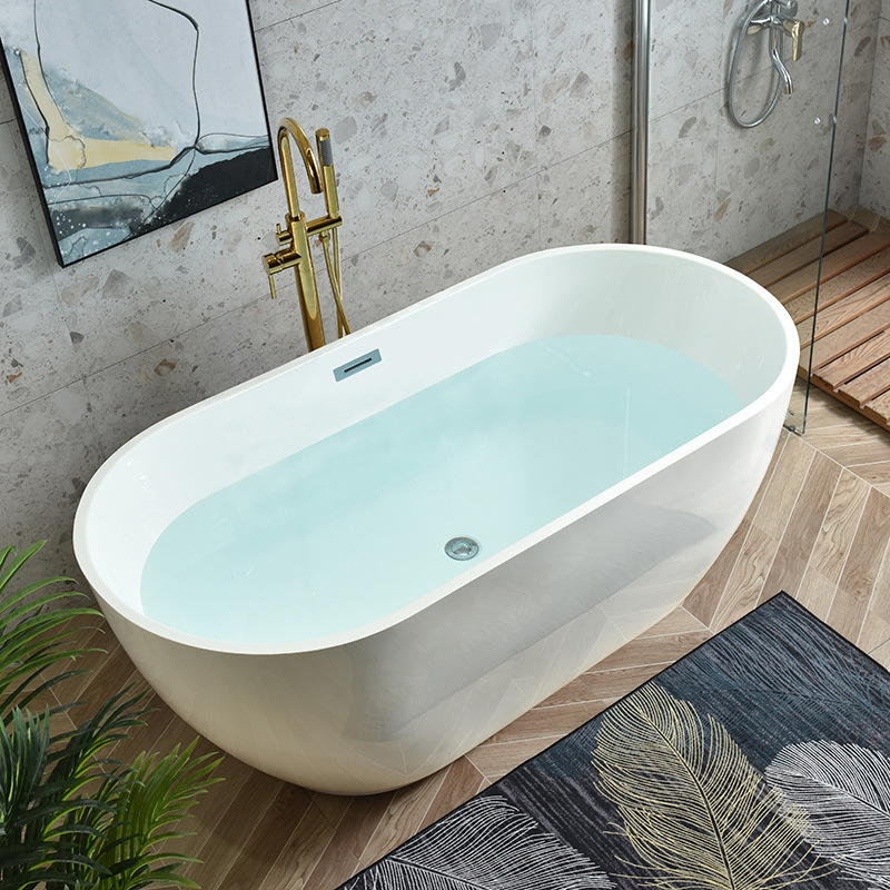 150cm Fashionable Acrylic Durable Bathtub Freestanding White Bath Tub